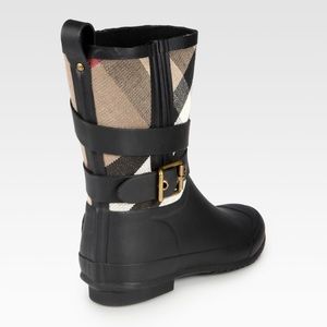 BURBERRY Holloway Rain Boots NATURAL RUBBER